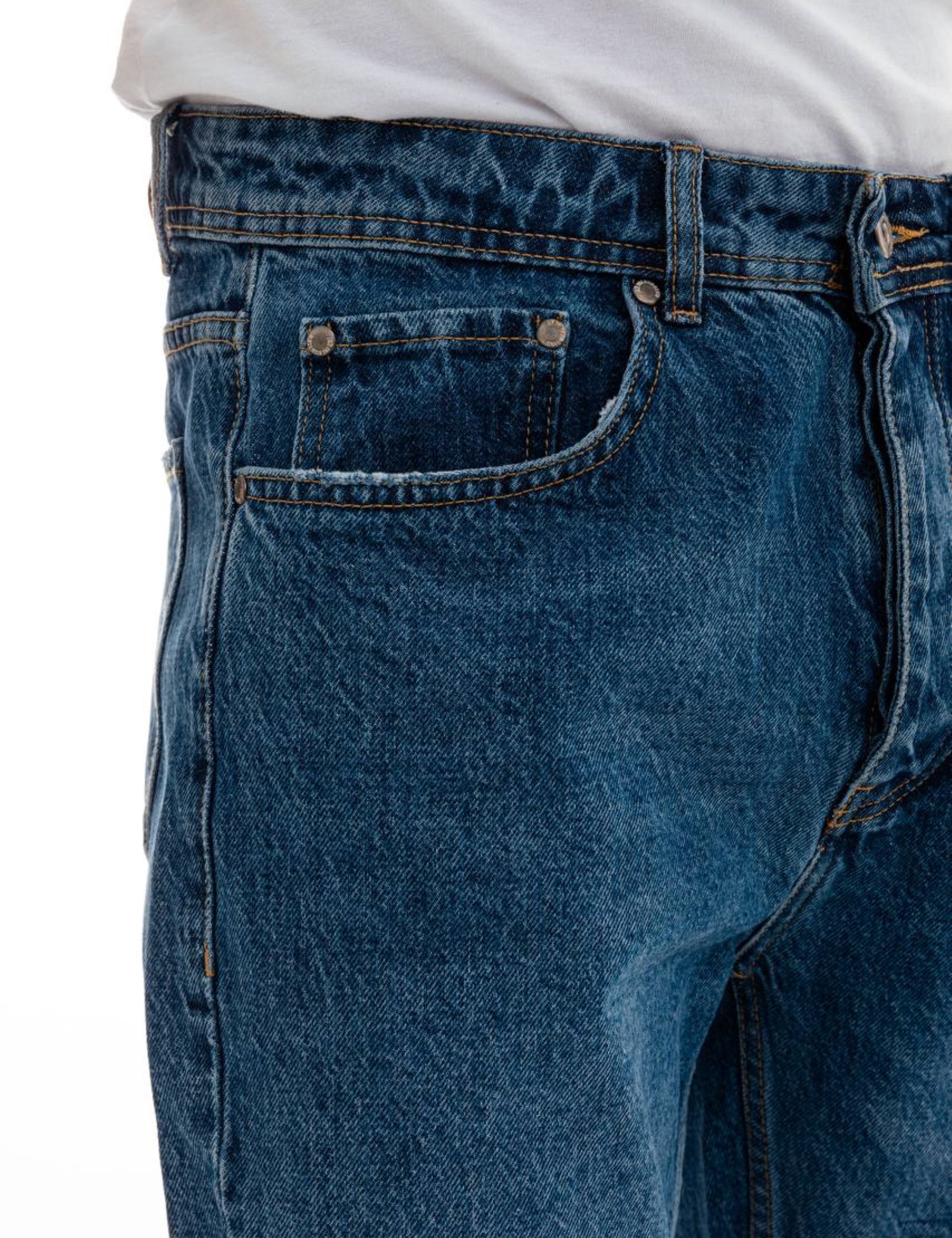 Ανδρικό σταθερό Loose Jean πεντάτσεπο με κουμπιά JR70134 φωτογραφία